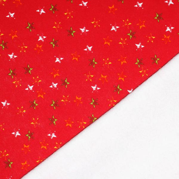 Jogging Fabric With Stars Red Jogging Fabric Printed